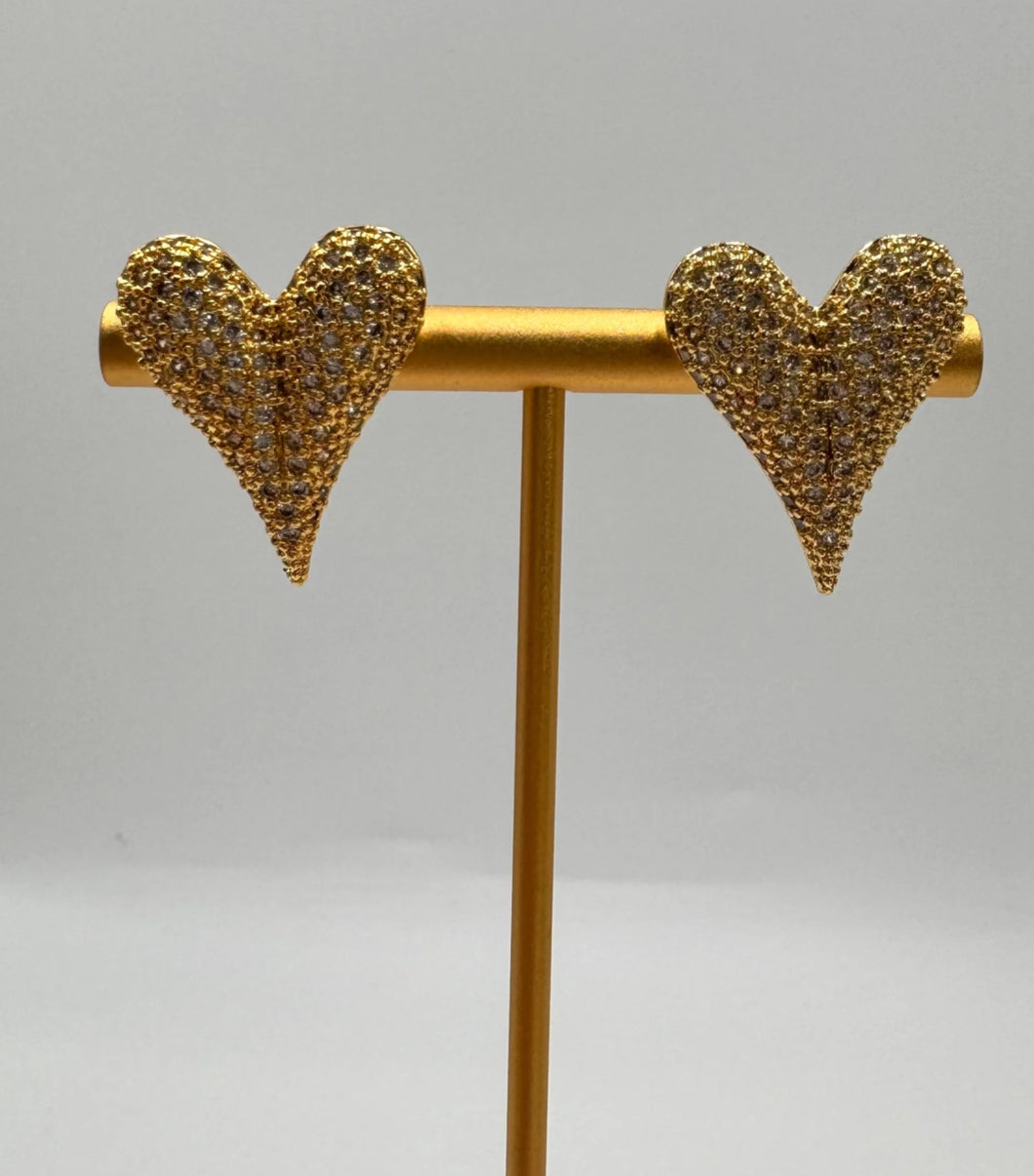 Chunky zirconium big heart