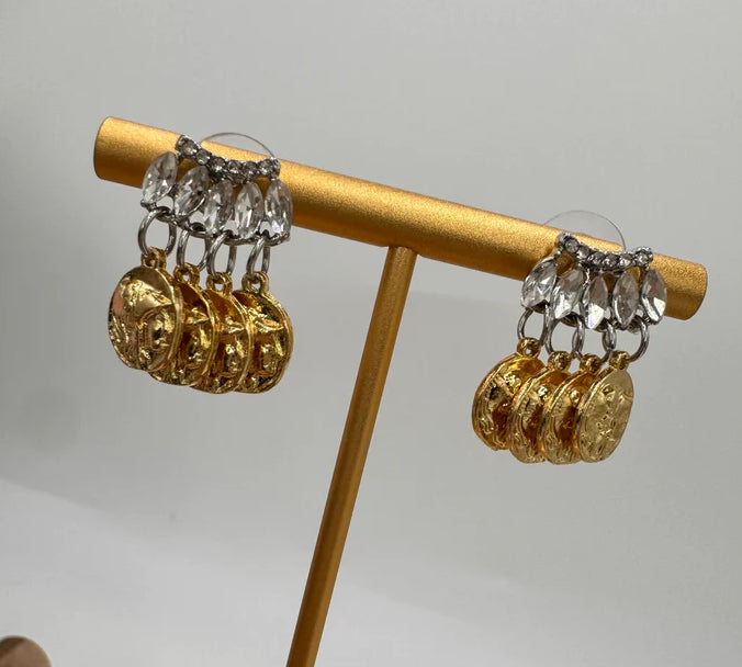 Coin tone earrings