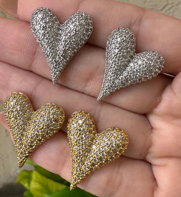 Chunky zirconium big heart