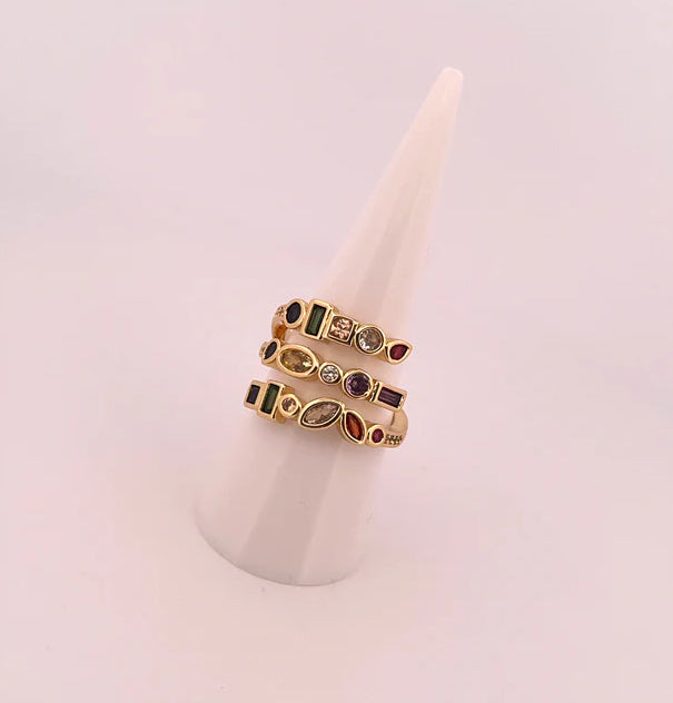 Multicolor layer ring