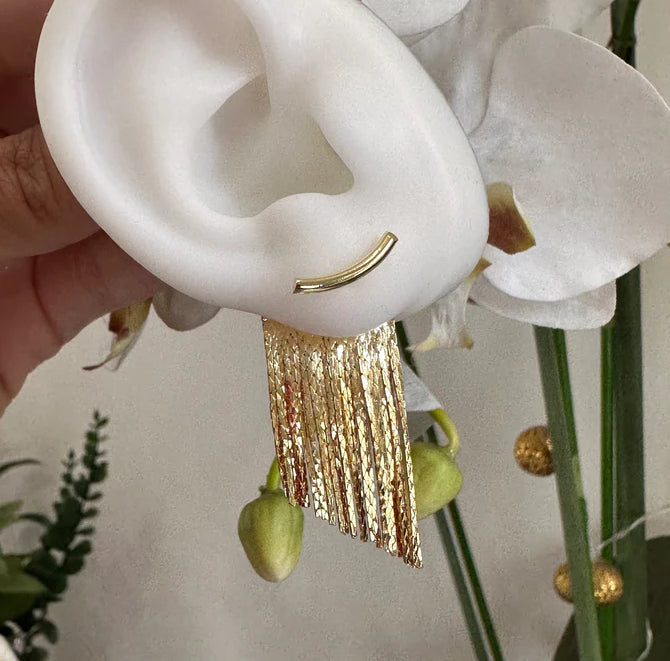 Gold Curtains Earrings